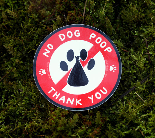 No Dog Poop Sticker