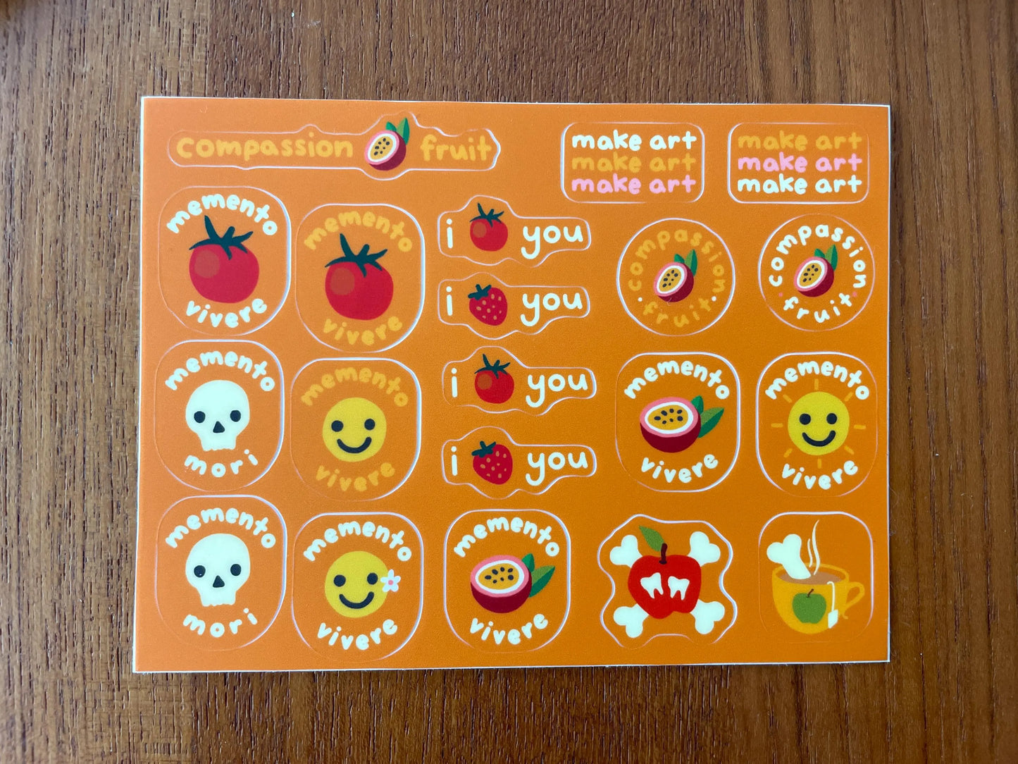 Compassion Sticker Sheet (orange)