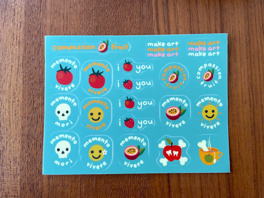 Compassion Sticker Sheet (teal)