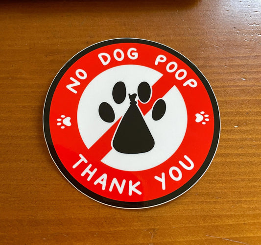 No Dog Poop Sticker